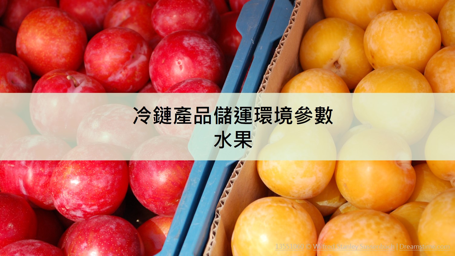 冷鏈產品儲運環境參數－水果